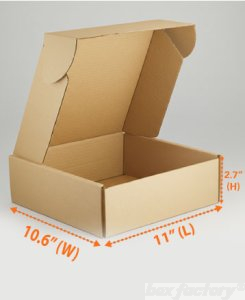 Mailer Brown Box (3 Ply) 11 x 10.6 x 2.7 Inch