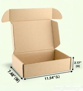 Mailer Brown Box (3 Ply) 11.54x7.48x2.17 Inch
