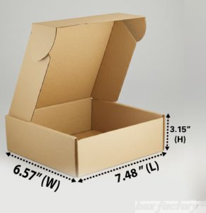 Mailer Brown Box (3 Ply) 7.48x6.57x3.15 Inch