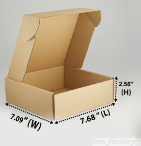 Mailer Brown Box (3 Ply) 7.68x7.09x2.56 Inch