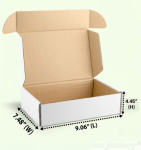 Mailer White Box (5 Ply) 9.06x7.48x4.45 Inch