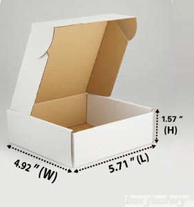 Mailer White Box (3 Ply) 5.71x4.92x1.57 Inch